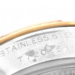 Pre Owned Rolex Slate 18K Yellow Gold and Stainless Steel Datejust 69173 Women's Wristwatch 26MM