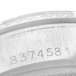 Pre Owned Rolex Silver 18K White Gold and Stainless Steel Datejust 69174 Women's Wristwatch 26MM