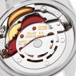 Pre Owned Rolex Silver 18K White Gold and Stainless Steel Datejust 69174 Women's Wristwatch 26MM