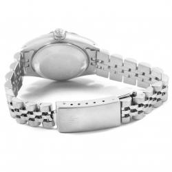 Pre Owned Rolex Silver 18K White Gold and Stainless Steel Datejust 69174 Women's Wristwatch 26MM