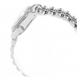 Pre Owned Rolex Silver 18K White Gold and Stainless Steel Datejust 69174 Women's Wristwatch 26MM