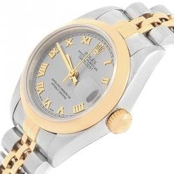 مملوكة مسب قًا Rolex Slate 18K Yellow Gold and Stainless Steel Datejust 79163 Women's Wristwatch 26MM