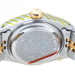 مملوكة مسبقًا Rolex Gold Stainless Steel 18K Yellow Gold Diamond Datejust 69173 Women's Wristwatch 26 mm