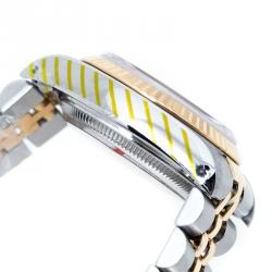 مملوكة مسبقًا Rolex Gold Stainless Steel 18K Yellow Gold Diamond Datejust 69173 Women's Wristwatch 26 mm