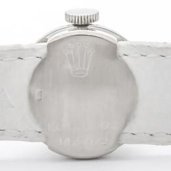 Rolex Silver 18K White Gold Orchid Women's Wristwatch 17 MM