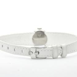 Rolex Silver 18K White Gold Orchid Women's Wristwatch 17 MM
