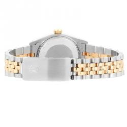 Pre Owned Rolex Black 18K Yellow Gold and Stainless Steel Datejust 68273 Women's Wristwatch 31MM