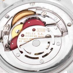 Pre Owned Rolex Black 18K Yellow Gold and Stainless Steel Datejust 68273 Women's Wristwatch 31MM