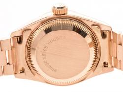 Pre Owned Rolex Diamond Champagne Yellow Gold Datejust 69178 Women's Wristwatch 25MM