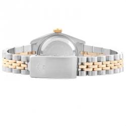 Pre Owned ساعة يد نسائية رولكس أويستر بربيتوال 6917 ستانلس ستيل ذهب أصفر عيار 18 عاجية 26مم