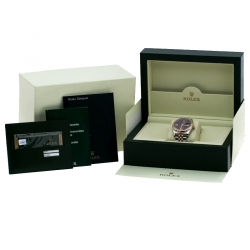 Pre Owned Rolex   Brown Floral Dial Stainless Steel 18K Rose Gold Oyster Perpetual Datejust 36 Women's Wristwatch 36 mm