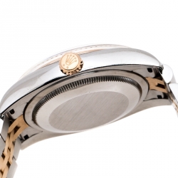 Pre Owned Rolex   Brown Floral Dial Stainless Steel 18K Rose Gold Oyster Perpetual Datejust 36 Women's Wristwatch 36 mm