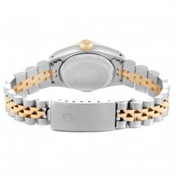 Pre Owned Rolex Blue 18K Yelllow Gold And Stainless Steel Oyster Perptual Datejust 69163 Women's Wristwatch 26 MM