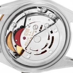 Pre Owned Rolex Blue 18K Yelllow Gold And Stainless Steel Oyster Perptual Datejust 69163 Women's Wristwatch 26 MM