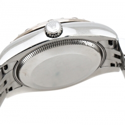 مملوكة مسبقًا Rolex Mother of Pearl Stainless Steel Diamonds Datejust 31 178344 Women's Wristwatch 31 mm