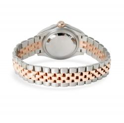 Pre Owned Rolex Brown 18K Rose Gold and Stainless Steel Datejust 279161 Women's Wristwatch 28MM