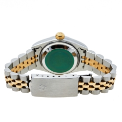 Pre Owned Rolex Champagne 18K Yellow Gold And Stainless Steel Diamonds Datejust 69173 Women's Wristwatch 26 mm