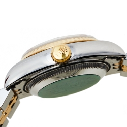 Pre Owned Rolex Champagne 18K Yellow Gold And Stainless Steel Diamonds Datejust 69173 Women's Wristwatch 26 mm