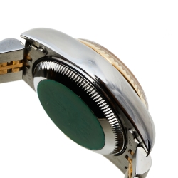 Pre Owned Rolex Champagne 18K Yellow Gold And Stainless Steel Diamonds Datejust 69173 Women's Wristwatch 26 mm