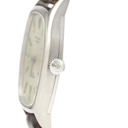 Pre Owned Rolex Silver 18K White Gold Cellini 3803 Mechanical Women's Wristwatch 23 MM