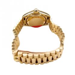 Pre Owned Rolex Gold 18K Yellow Gold Datejust Women's Wristwatch 26MM