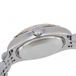Pre Owned Rolex Mother of Pearl 18K White Gold & Stainless Steel Diamond Datejust 178344 Women's Wristwatch 31 mm