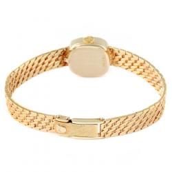 Pre Owned Rolex Silver Diamonds 14k Yellow Gold Vintage Cocktail Women's Wristwatch 17 MM