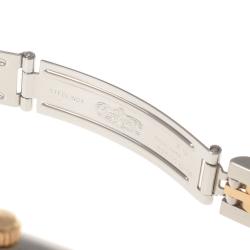 Pre Owned Rolex White Diamond 18k Yellow Gold And Stainless Steel Datejust 69173G Automatic Women's Wristwatch 26 mm