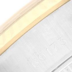 Pre Owned Rolex Blue Diamond 18k Yellow Gold And Stainless Steel Datejust 69173 Automatic Women's Wristwatch 26 mm