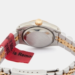 مملوكة مسبقًا Rolex Ivory 18K Yellow Gold And Stainless Steel Datejust 69173 Automatic Women's Wristwatch 26 mm