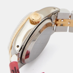 مملوكة مسبقًا Rolex Ivory 18K Yellow Gold And Stainless Steel Datejust 69173 Automatic Women's Wristwatch 26 mm