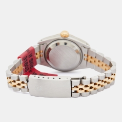 مملوكة مسبقًا Rolex Ivory 18K Yellow Gold And Stainless Steel Datejust 69173 Automatic Women's Wristwatch 26 mm