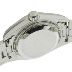 Pre Owned Rolex Black Stainless Steel Oyster Perpetual Date 79160 Women's Wristwatch 26 mm