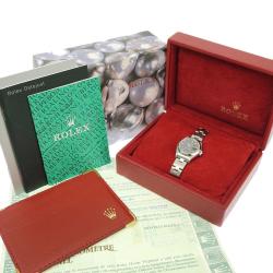 Pre Owned Rolex Black Stainless Steel Oyster Perpetual Date 79160 Women's Wristwatch 26 mm