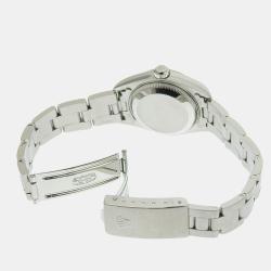 Pre Owned Rolex Black Stainless Steel Oyster Perpetual Date 79160 Women's Wristwatch 26 mm