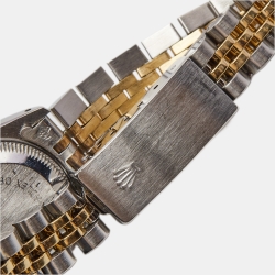 Pre Owned Rolex Champagne 18K Yellow Gold And Stainless Steel Datejust 69173 Women's Wristwatch 26 mm