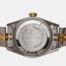 Pre Owned Rolex Champagne 18K Yellow Gold And Stainless Steel Datejust 69173 Women's Wristwatch 26 mm