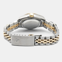 Pre Owned Rolex Champagne 18K Yellow Gold Stainless Steel Diamond Datejust 79173 Women's Wristwatch 26 mm