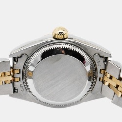 Pre Owned Rolex Champagne 18K Yellow Gold Stainless Steel Diamond Datejust 79173 Women's Wristwatch 26 mm
