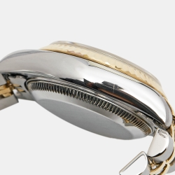 Pre Owned Rolex Champagne 18K Yellow Gold Stainless Steel Diamond Datejust 79173 Women's Wristwatch 26 mm