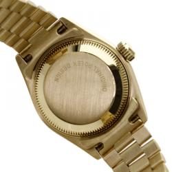 Pre Owned ساعة يد نسائية رولكس ديت جست ذهب أصفر عيار 18 أصفر 26 مم