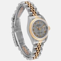مملوكة مسبقًا Rolex Datejust Slate Dial Steel Yellow Gold Ladies Watch 69173 26 mm