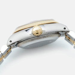 Pre Owned Rolex Champagne 18k Yellow Gold Stainless Steel Datejust 69173 Women's Wristwatch 26 mm