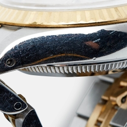 Pre Owned Rolex Champagne 18k Yellow Gold Stainless Steel Datejust 69173 Women's Wristwatch 26 mm