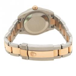 مملوكة مسبقًا ساعة يد نسائية رولكس 178241 ديتجاست ذهب وردي عيار 18 & ستانلس ستيل بيضاء 31 مم