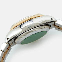 Pre Owned Rolex Champagne Diamond 18K Yellow Gold Stainless Steel Datejust 69173 Women's Wristwatch 26 mm