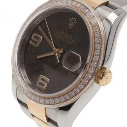 Pre Owned Rolex Black Stainless Steel DateJust Women's Wristwatch 42MM