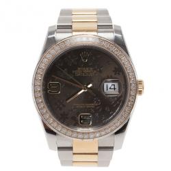 Pre Owned Rolex Black Stainless Steel DateJust Women's Wristwatch 42MM
