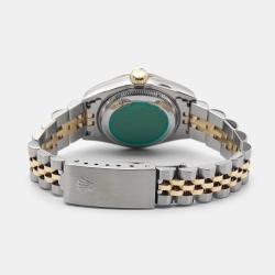 Pre Owned Rolex Champagne Jubilee Diamond 18K Yellow Gold Stainless Steel Datejust 69173 Women's Wristwatch 26 mm