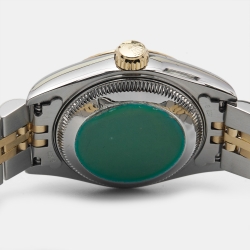 Pre Owned Rolex Champagne Jubilee Diamond 18K Yellow Gold Stainless Steel Datejust 69173 Women's Wristwatch 26 mm